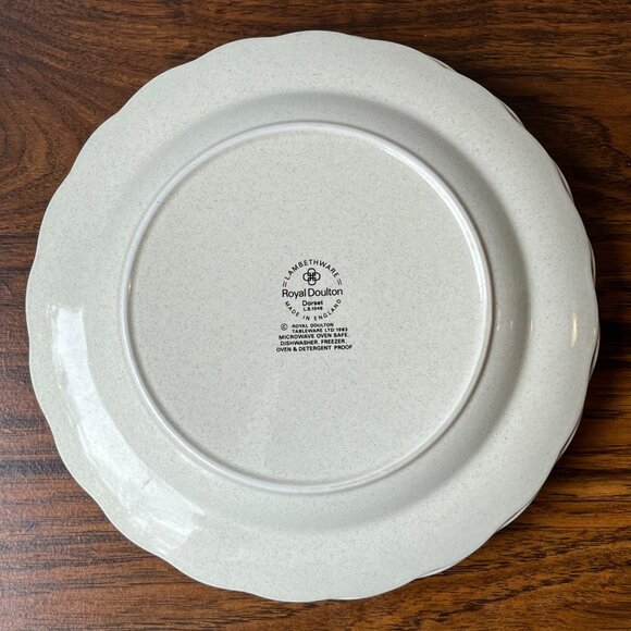 Royal Doulton 3 Dinner Plates 10.5" Lambethare Dorset LS1049 England 1983 - Picture 7 of 10